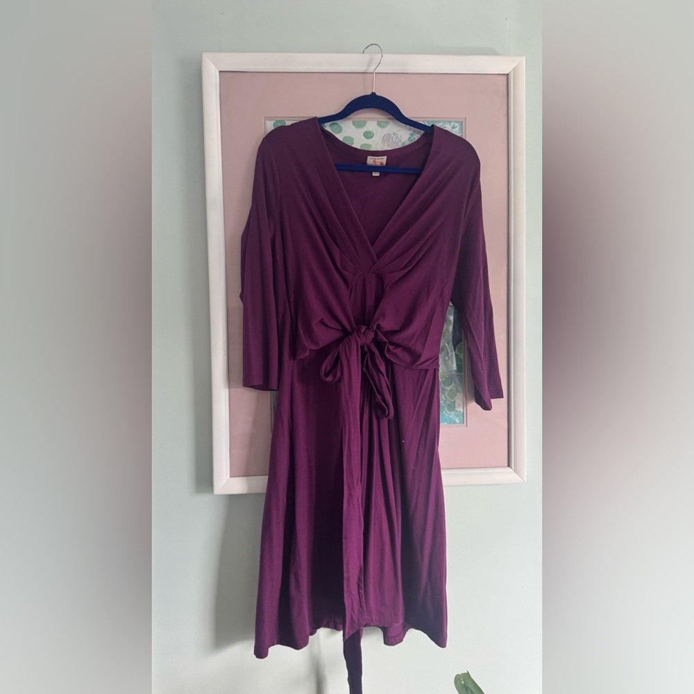 Banana Republic Deep Purple Long Sleeve Dress
